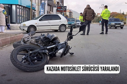 Kazada Motosiklet Sürücüsü Yaralandı