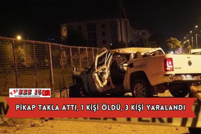 Pikap Takla Attı, 1 Kişi Öldü, 3 Kişi Yaralandı