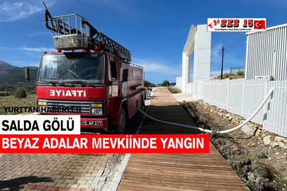 Salda Gölü Beyaz Adalar Mevkiinde Yangın