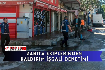 Zabıta Ekiplerinden Kaldırım İşgali Denetimi