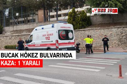 Bucak Hökez Bulvarında Kaza: 1 Yaralı