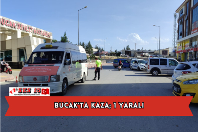 Bucak'ta Kaza; 1 Yaralı