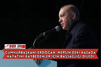 Cumhurbaşkanı Erdoğan, Mersin'deki Kazada Hayatını Kaybedenler İçin Başsağlığı Diledi
