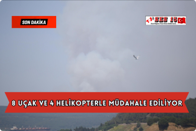 8 Uçak ve 4 Helikopterle Müdahale Ediliyor