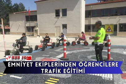 Emniyet Ekiplerinden Öğrencilere Trafik Eğitimi