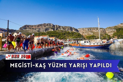 Megisti-Kaş Yüzme Yarışı Yapıldı