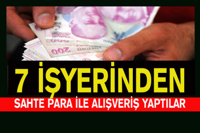 7 İşyerinden Sahte Para İle Alışveriş Yaptılar