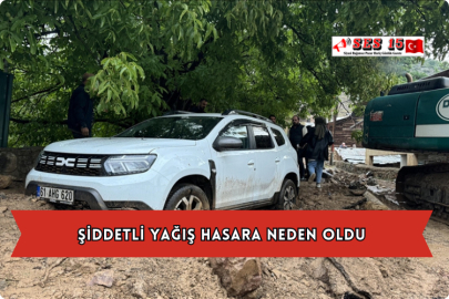 Şiddetli Yağış Hasara Neden Oldu