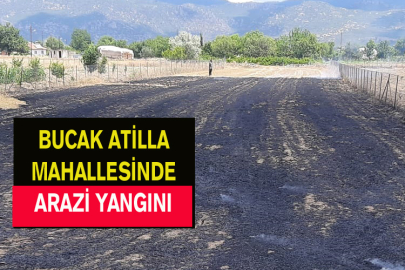 Bucak Atilla Mahallesinde Arazi Yangını