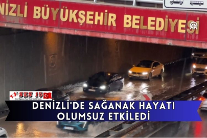 Denizli'de Sağanak Hayatı Olumsuz Etkiledi