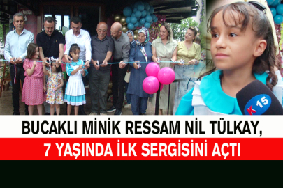 Minik Ressam Nil Tülkay,  7 Yaşında İlk Sergisini Açtı