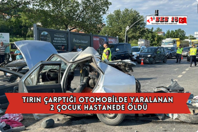 Tırın Çarptığı Otomobilde Yaralanan 2 Çocuk Hastanede Öldü