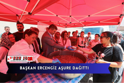 Başkan Ercengiz Aşure dağıttı   