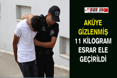 Aküye Gizlenmiş 11 Kilogram Esrar Ele Geçirildi