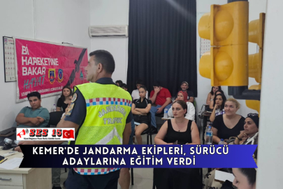 Kemer'de Jandarma Ekipleri, Sürücü Adaylarına Eğitim Verdi