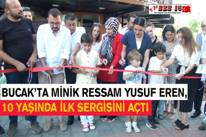 Minik Ressam Yusuf Eren, 10 Yaşında İlk Sergisini Açtı