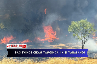 Bağ Evinde Çıkan Yangında 1 Kişi Yaralandı