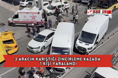 3 Aracın Karıştığı Zincirleme Kazada 1 Kişi Yaralandı