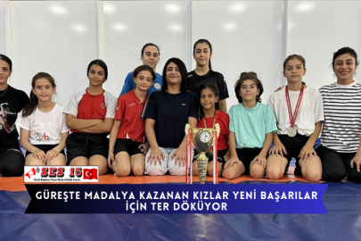 Güreşte Madalya Kazanan Kızlar Yeni Başarılar İçin Ter Döküyor