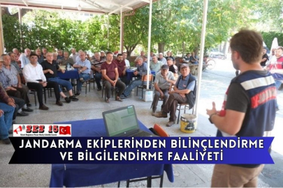 Jandarma Ekiplerinden Bilinçlendirme Ve Bilgilendirme Faaliyeti