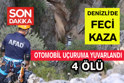 Otomobil Uçuruma Yuvarlandı: 4 Ölü