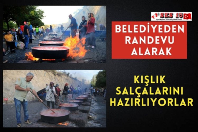 Belediyeden Randevu Alarak Kışlık Salçalarını Hazırlıyorlar