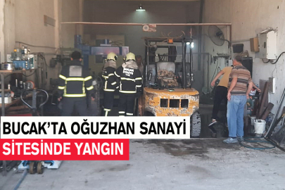 Bucak’ta Oğuzhan Sanayi Sitesinde Yangın