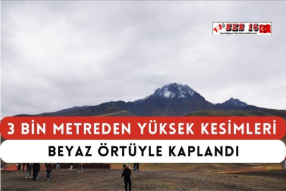 3 Bin Metreden Yüksek Kesimleri Beyaz Örtüyle Kaplandı