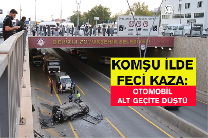 Komşu İlde Feci Kaza: Otomobil Alt Geçite Düştü