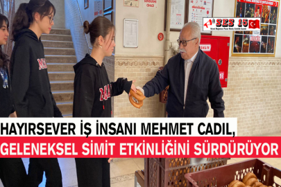 Hayırsever İş İnsanı Mehmet Cadıl, Geleneksel Simit Etkinliğini Sürdürüyor