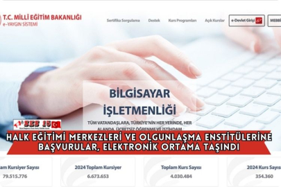 Halk Eğitimi Merkezleri ve Olgunlaşma Enstitülerine Başvurular, Elektronik Ortama Taşındı