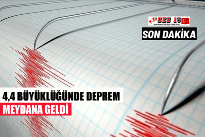 4,4 BÜYÜKLÜĞÜNDE DEPREM MEYDANA GELDİ