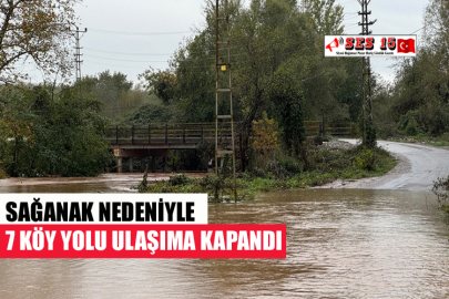 SAĞANAK NEDENİYLE 7 KÖY YOLU ULAŞIMA KAPANDI