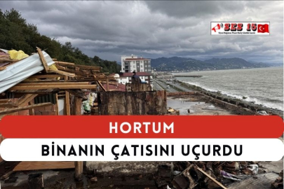 Hortum Binanın Çatısını Uçurdu