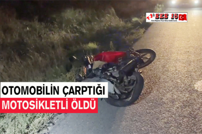  Otomobilin Çarptığı Motosikletli Öldü