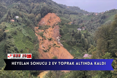 Heyelan Sonucu 2 Ev Toprak Altında Kaldı