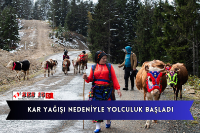 Kar Yağışı Nedeniyle Yolculuk Başladı