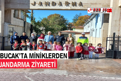 Bucak’ta Miniklerden Jandarma Ziyareti