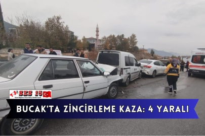 Bucak'ta Zincirleme Kaza: 4 Yaralı