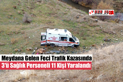 Meydana Gelen Feci Trafik Kazasında 3'ü Sağlık Personeli 11 Kişi Yaralandı