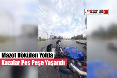 Mazot Dökülen Yolda Kazalar Peş Peşe Yaşandı