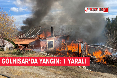 Gölhisar’da Yangın: 1 Yaralı