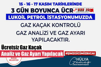 Ücretsiz Gaz Kaçak Analiz ve Gaz Ayarı Yapılacak