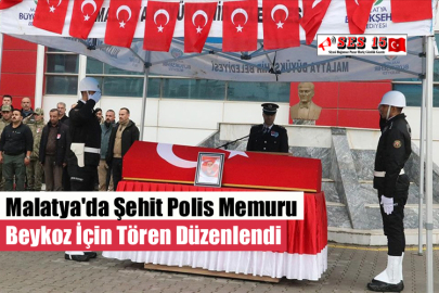 Malatya'da Şehit Polis Memuru Beykoz İçin Tören Düzenlendi