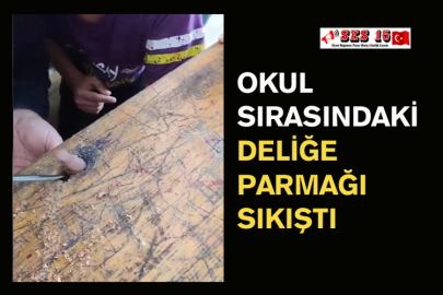 Okul Sırasındaki Deliğe Parmağı Sıkıştı