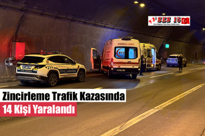 Zincirleme Trafik Kazasında 14 Kişi Yaralandı