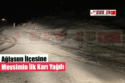 Ağlasun İlçesine Mevsimin İlk Karı Yağdı