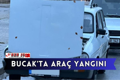 Bucak'ta Araç Yangını