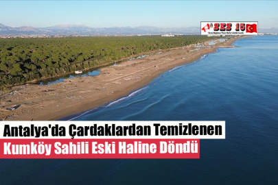 Antalya'da Çardaklardan Temizlenen Kumköy Sahili Eski Haline Döndü