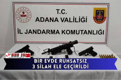 Bir Evde Ruhsatsız 3 Silah Ele Geçirildi